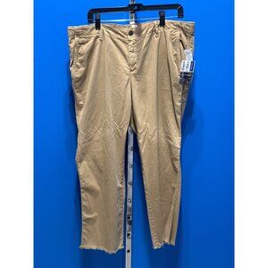 Gap Woman’s Khaki Frayed Hem Pants Size 16